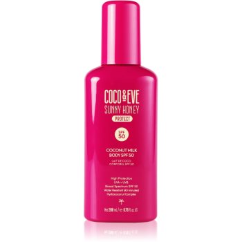 Coco & Eve Sunny Honey Coconut Milk Body SPF50 Cremă bronzare SPF 50 - imagine 2